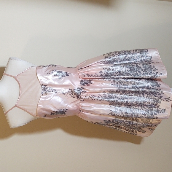 Teeze Me Pink / Gray Flare Dress - Picture 1 of 11